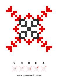 Текстовый украинский орнамент: уляна