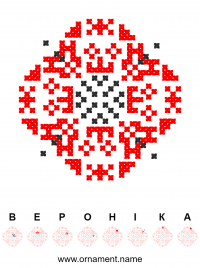 Текстовый украинский орнамент: Вероніка