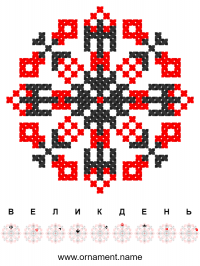 Текстовый украинский орнамент: Великдень