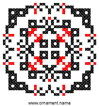 Текстовый украинский орнамент: ЧОРНО БІЛО