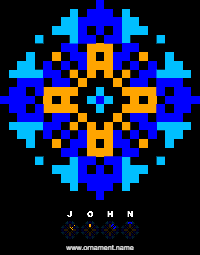 Текстовый украинский орнамент: JOHN